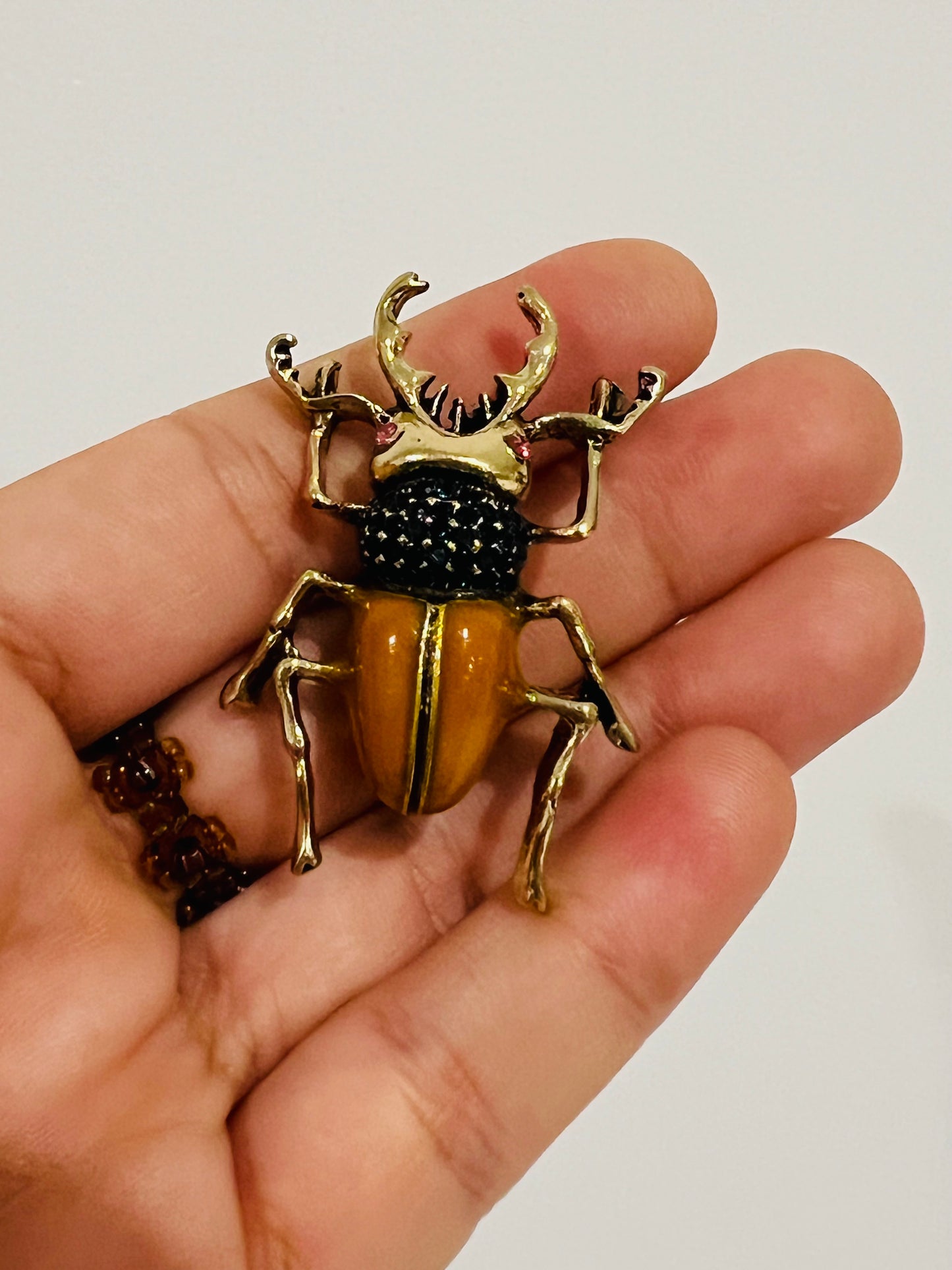 Stag Beetle Brooch