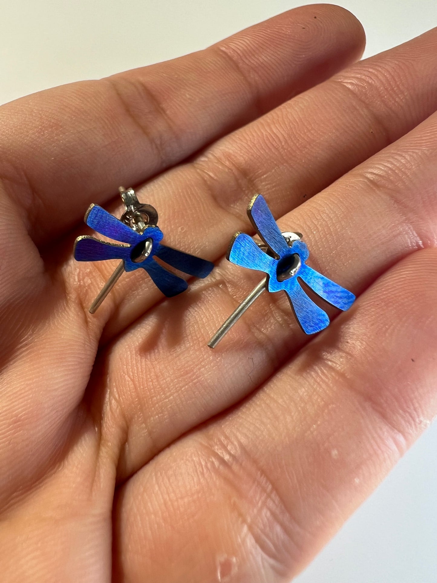 Titanium dragonfly studs