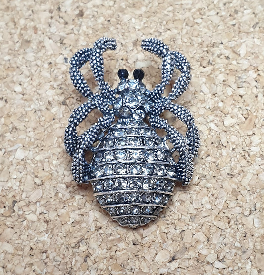 Silver Spider Brooch