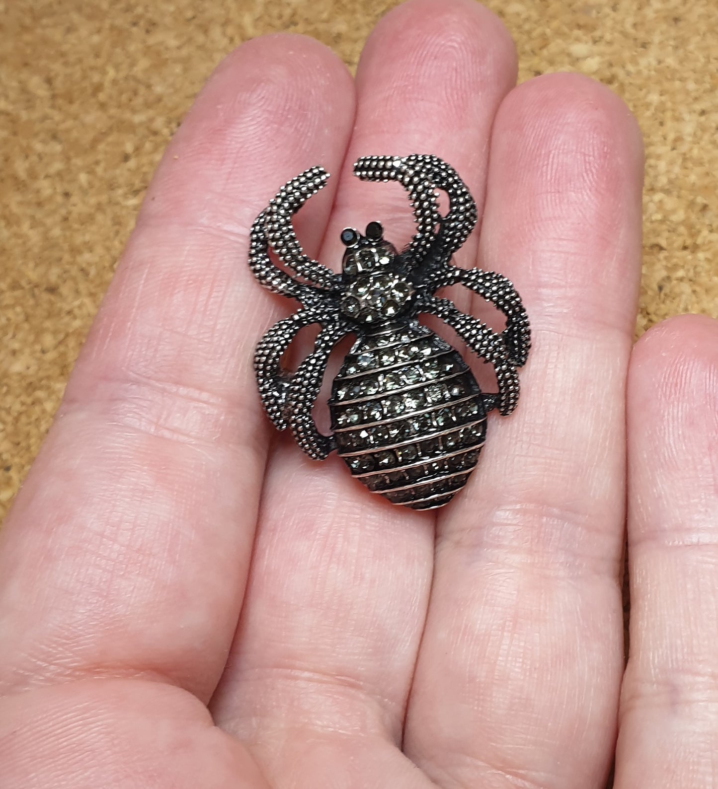 Silver Spider Brooch