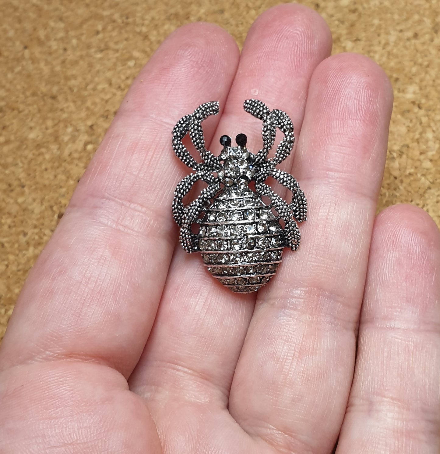 Silver Spider Brooch