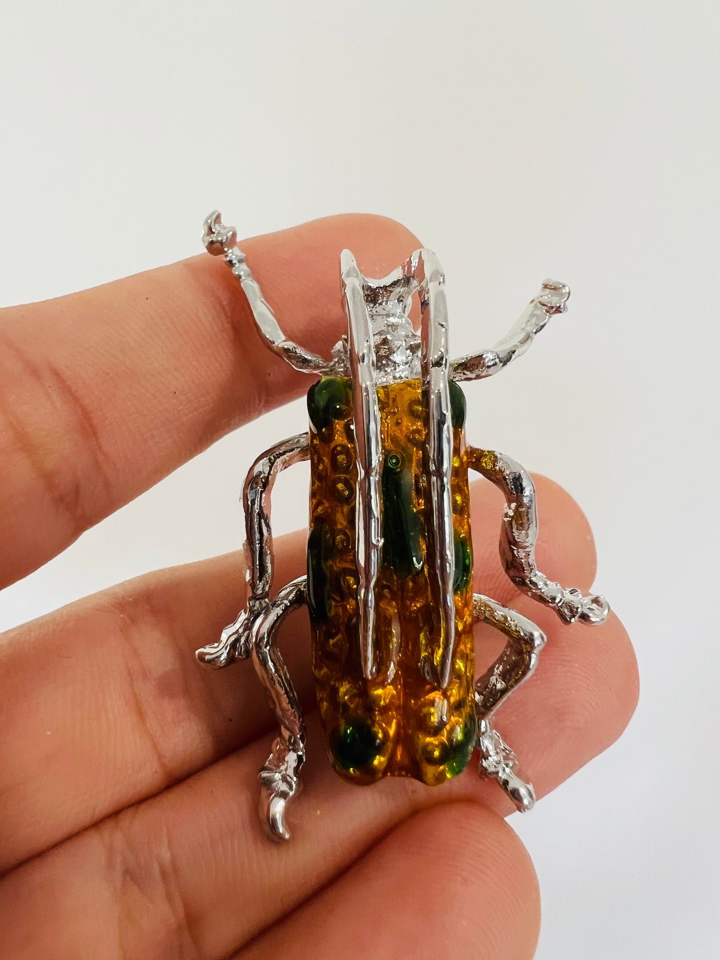 Longhorn Beetle Brooch - Bright