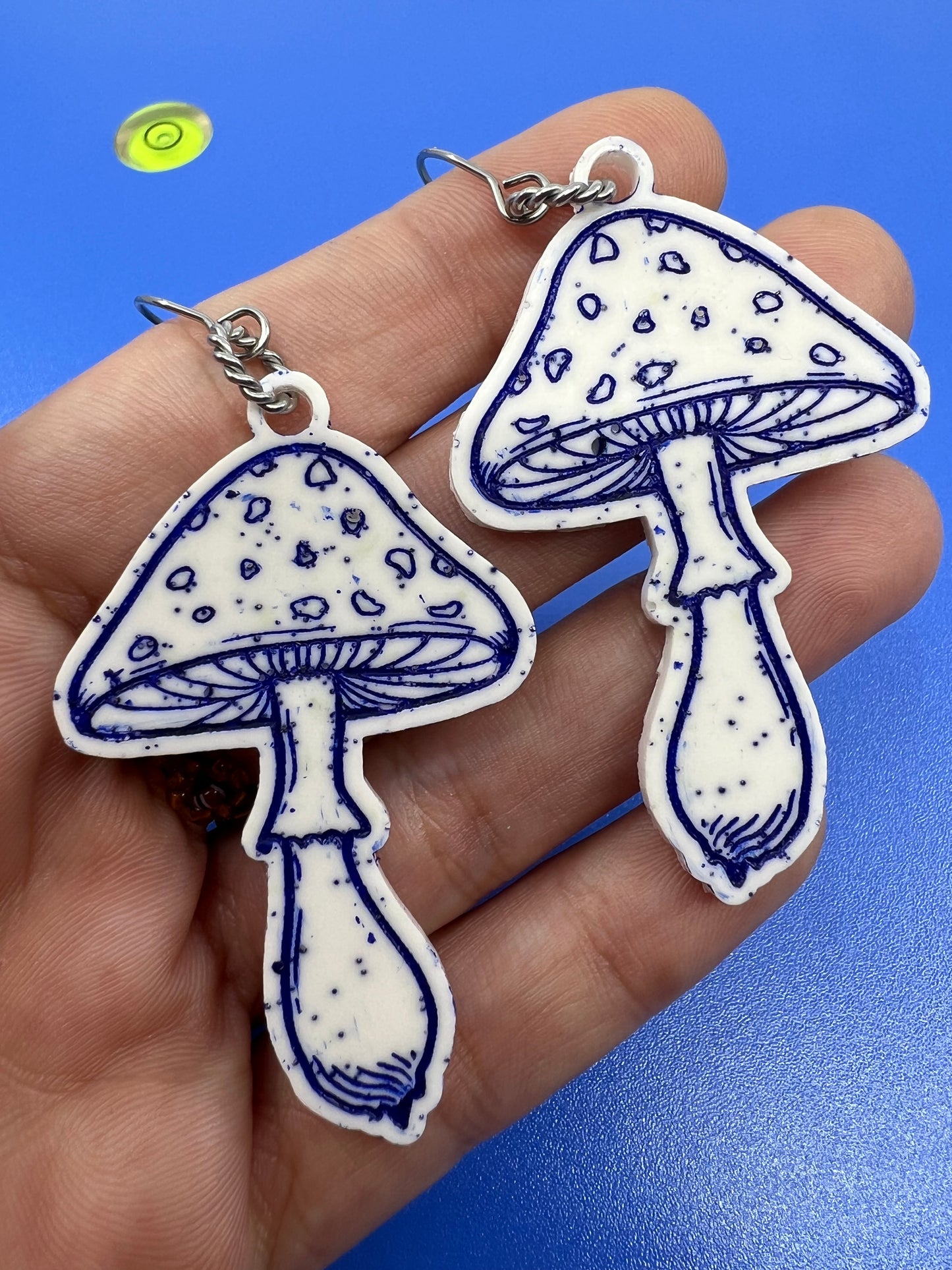 Amanita mushroom dangles - Glow in the dark