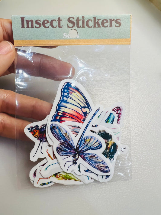 Insect stickers - 8 stickers
