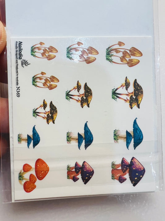 Nail mushroom stickers