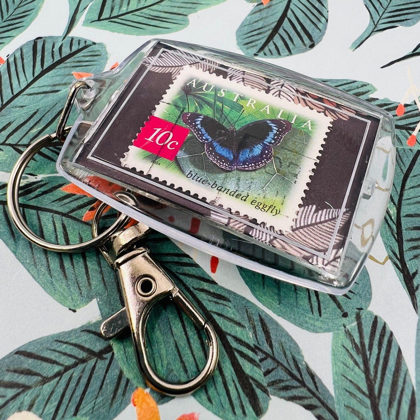 Real Australian stamp - Blue-banded egg fly