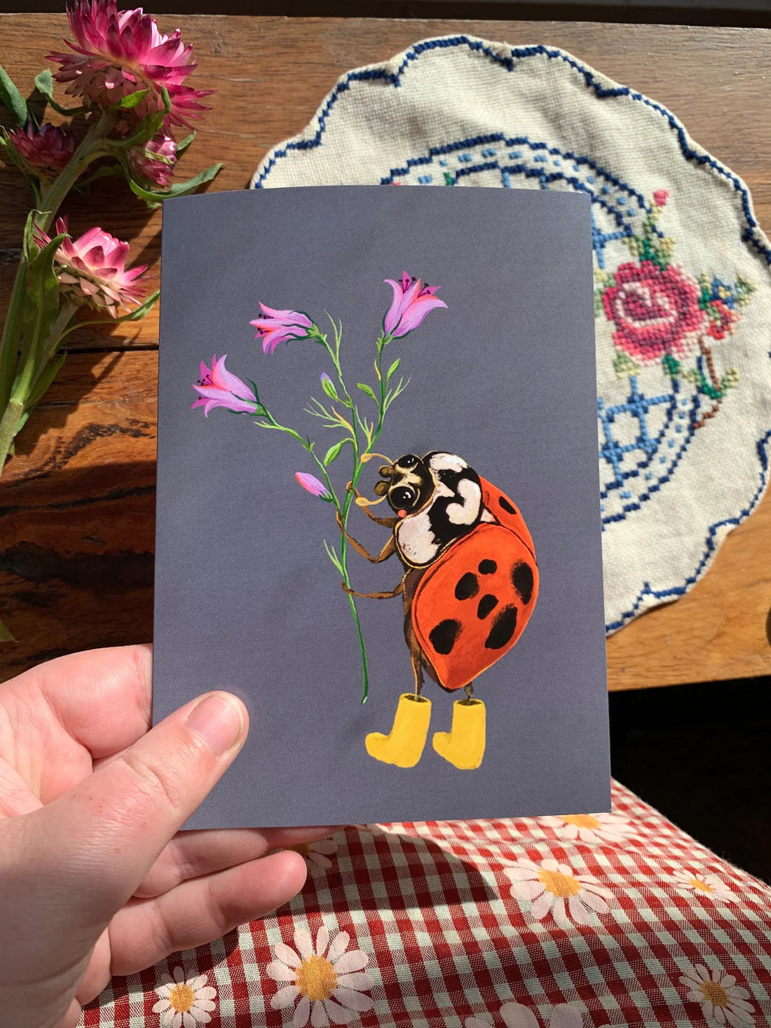 Beetle Boots Greeting Card