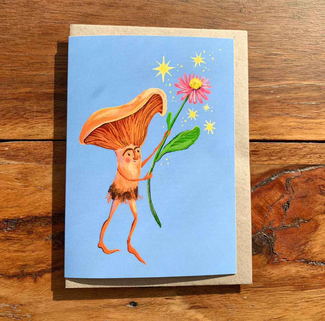 Mushroom Flower Greeting Card