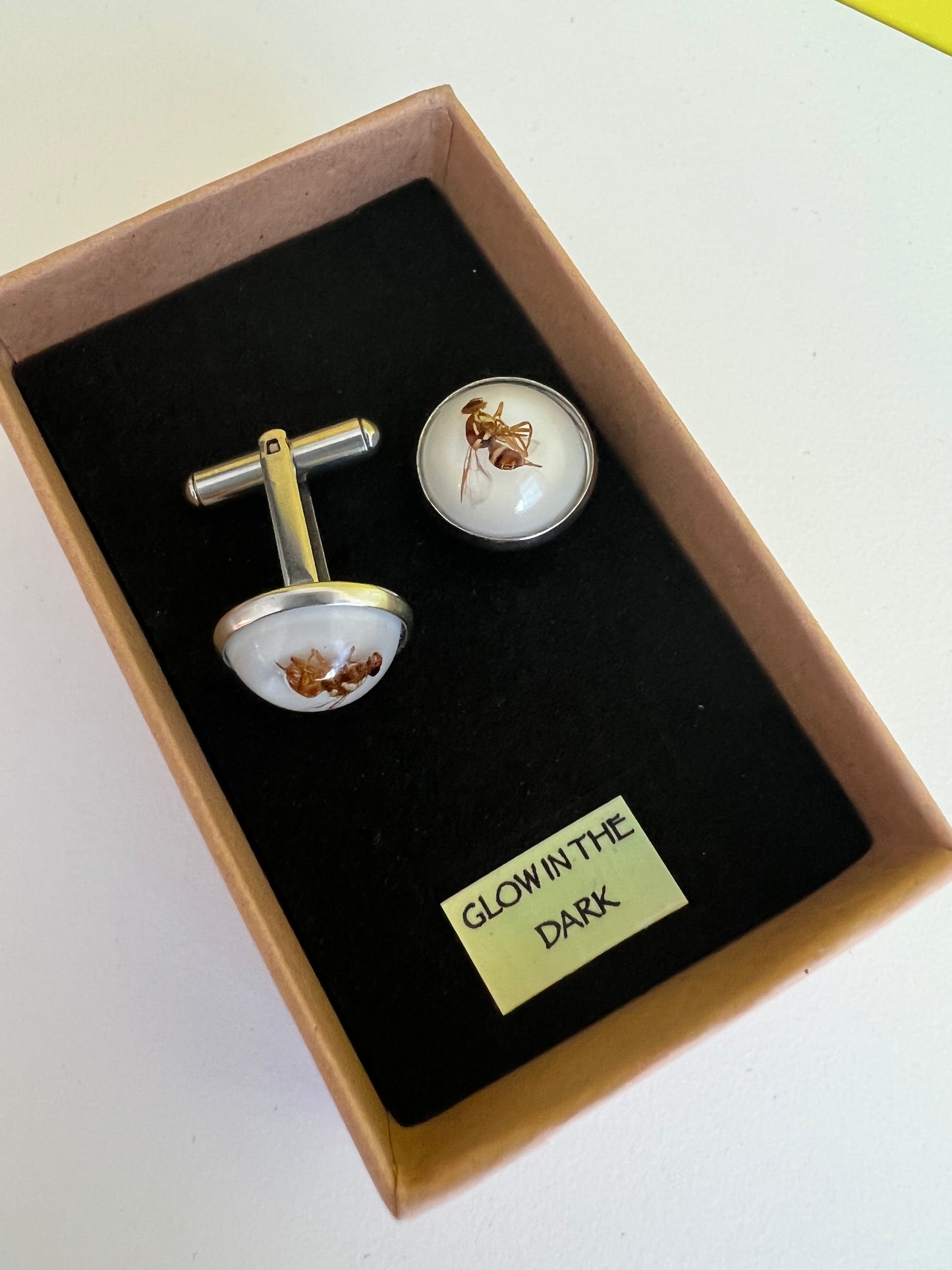 Jarvis' Fruit Fly cufflinks