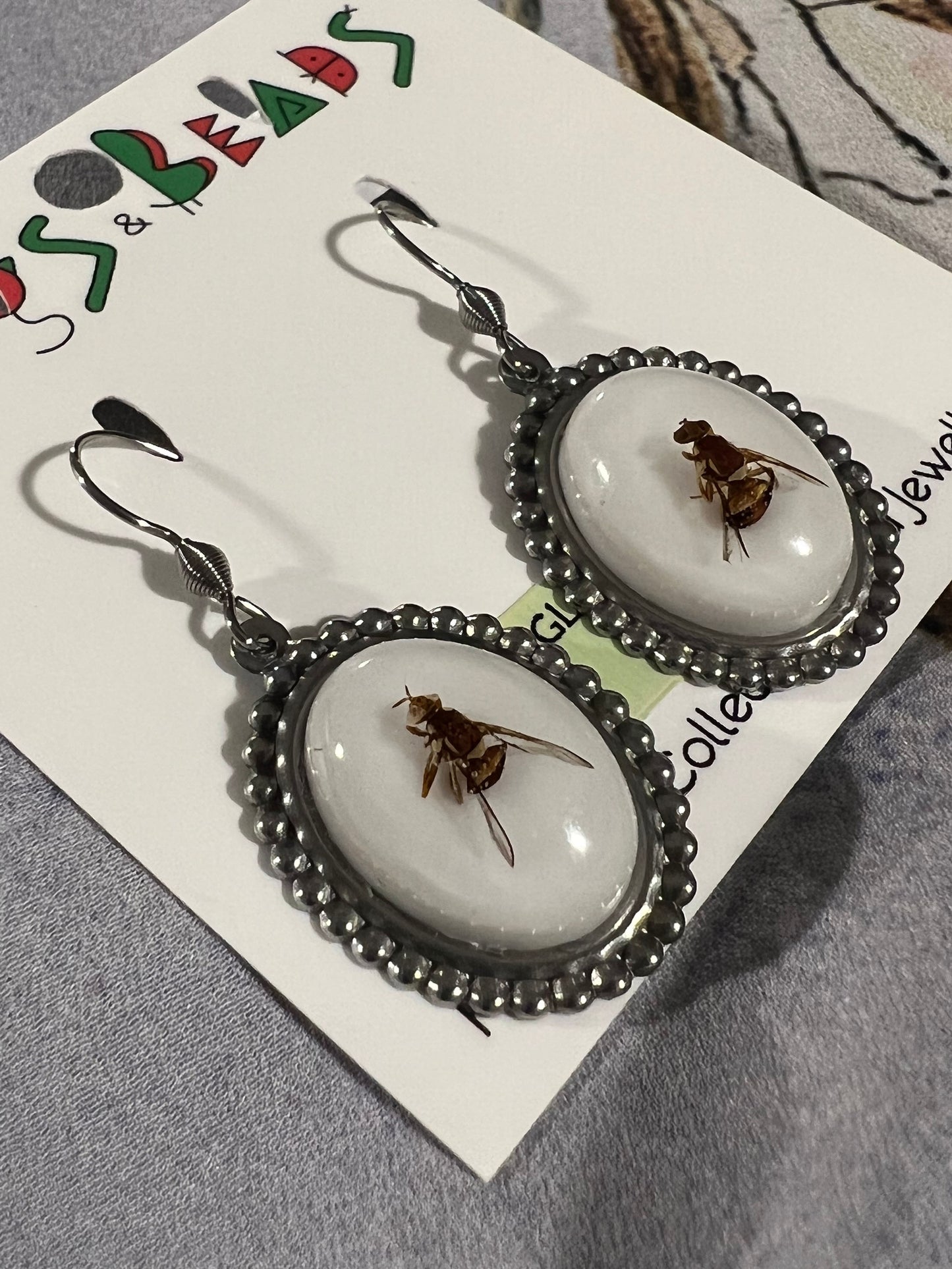 Vintage QLD Fruit Fly Earrings