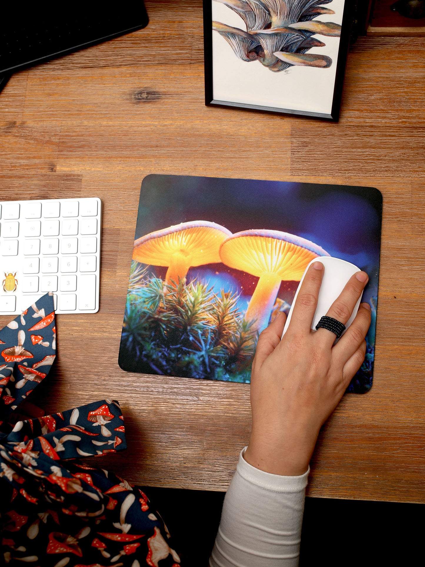 Glowing Mushrooms Mouse Pad