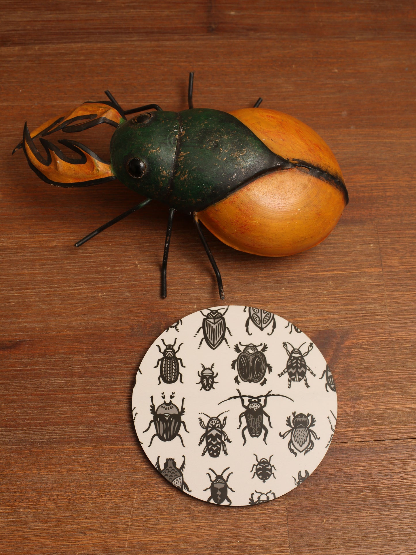 Round Beetle Coasters - Set of 4