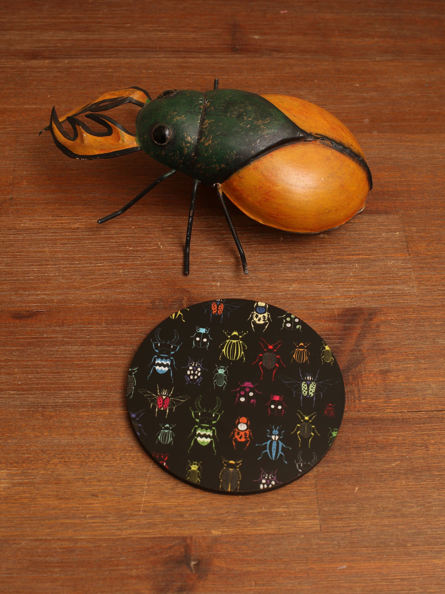 Round Beetle Coasters - Set of 4