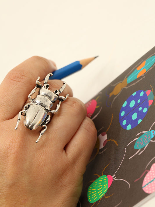 Stag Beetle Ring - Adjustable