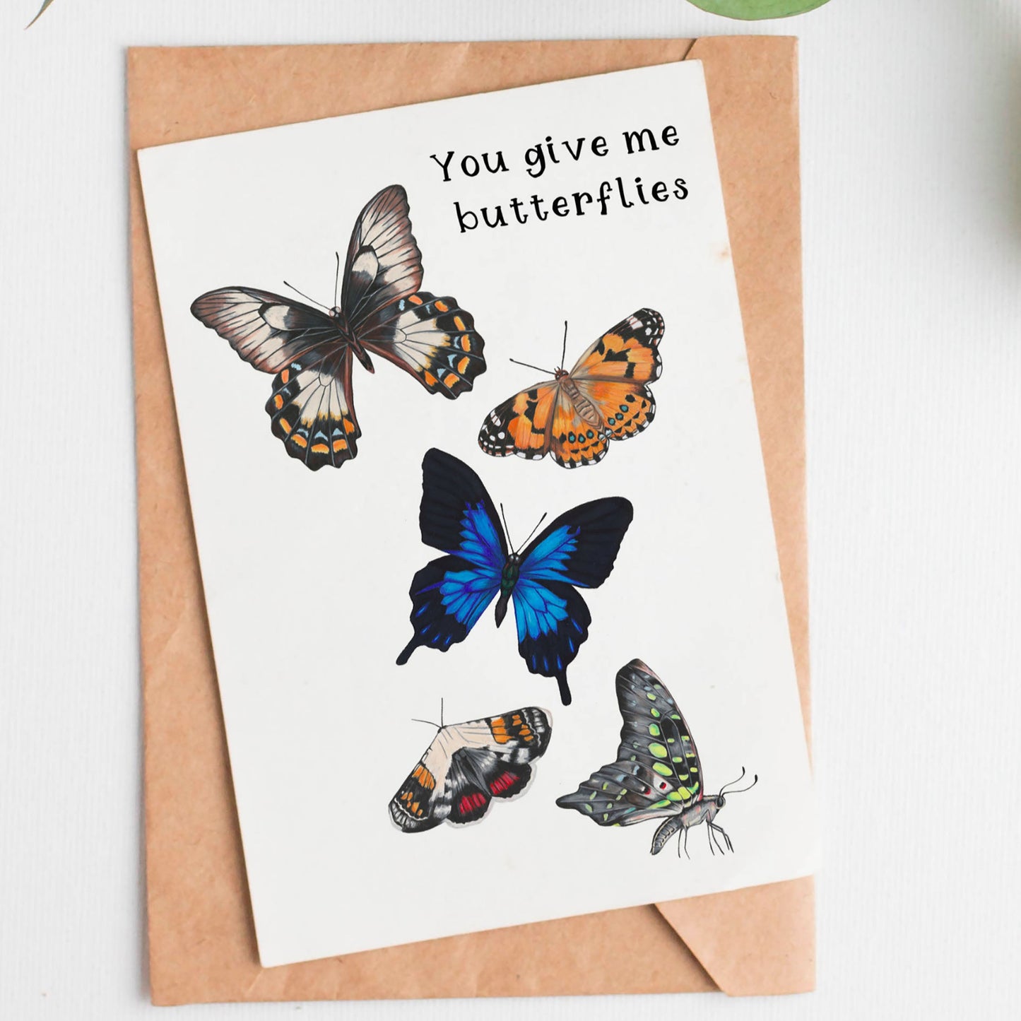 You Give Me Butterflies Greeting Card