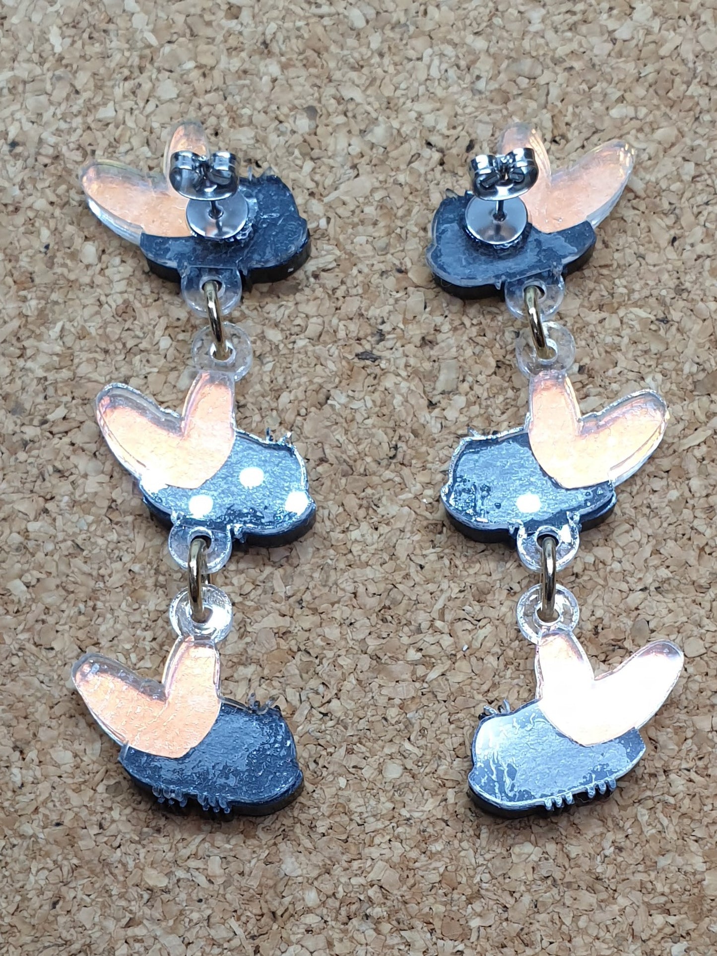 Flies dangles acrylic earrings