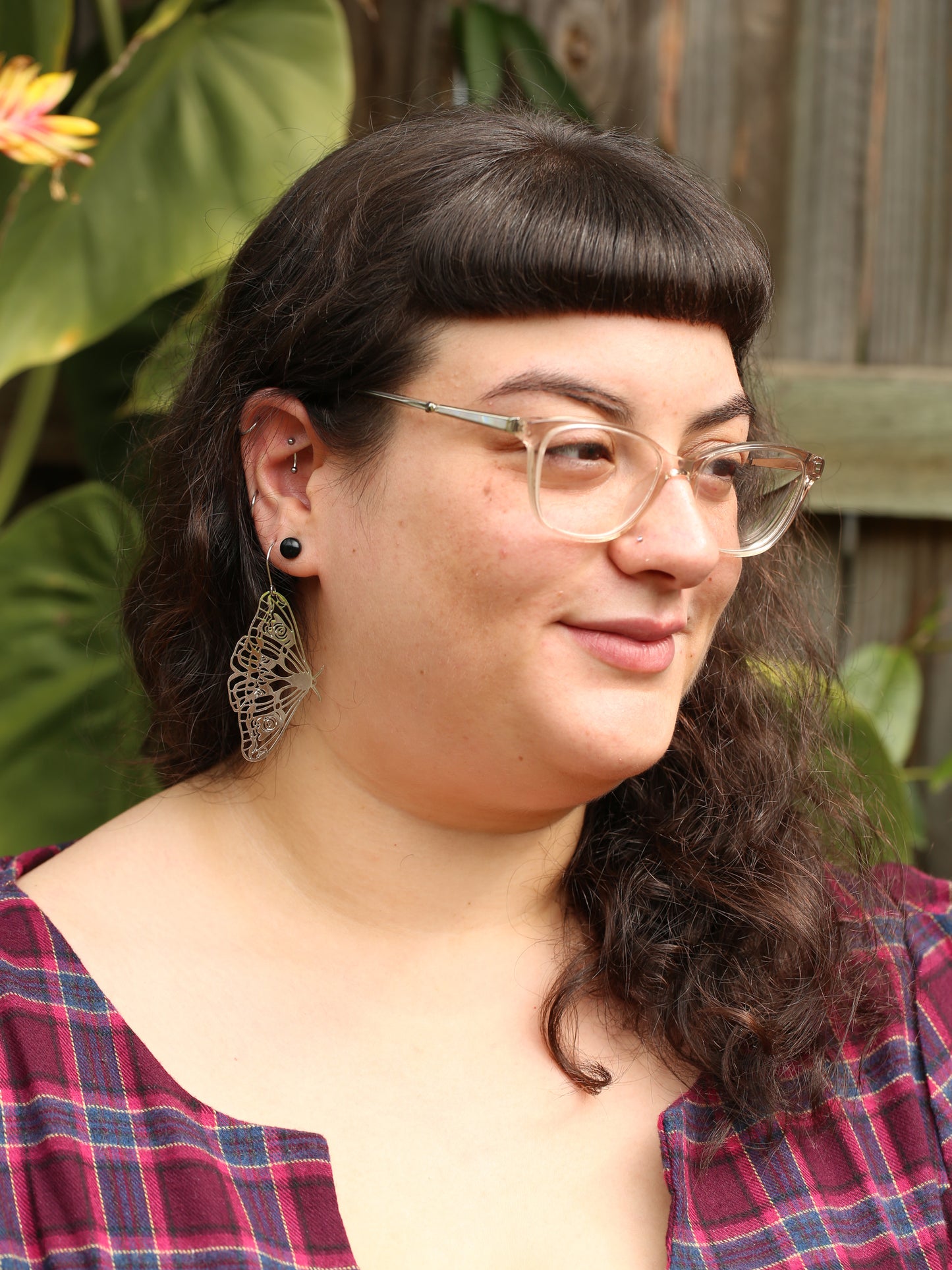 Moths in Silver Earrings