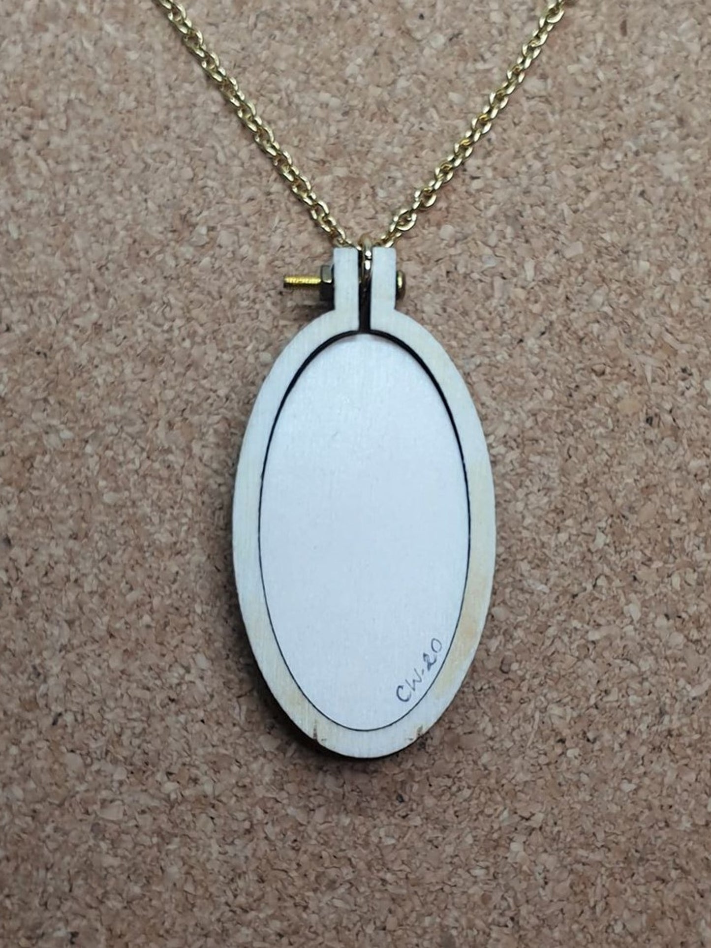Large Peacock Spider embroidered pendant