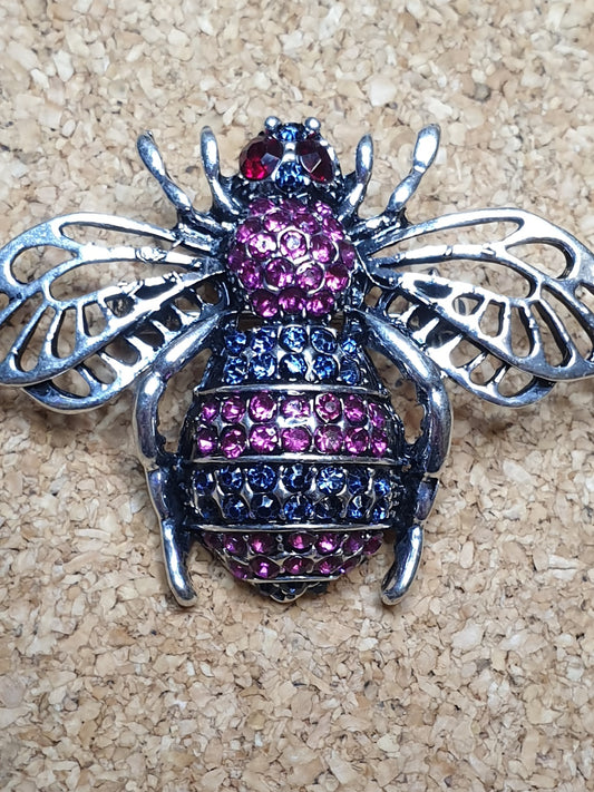 Bumblebee Brooch - Pink