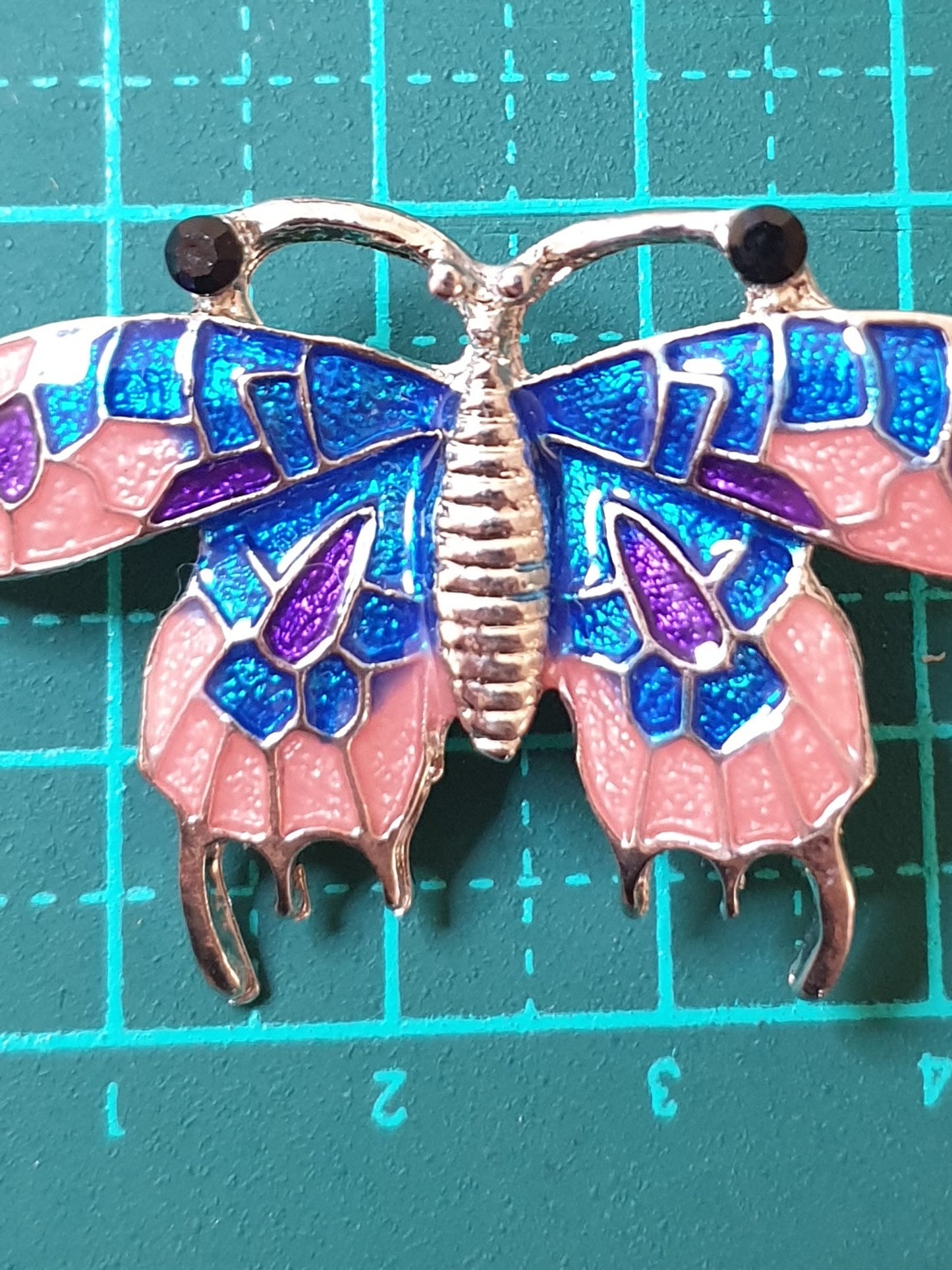 Butterfly Brooch - Pink & Blue