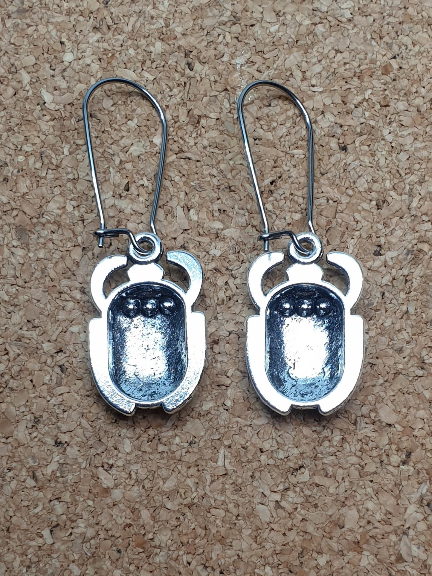 Egyptian beetle earrings