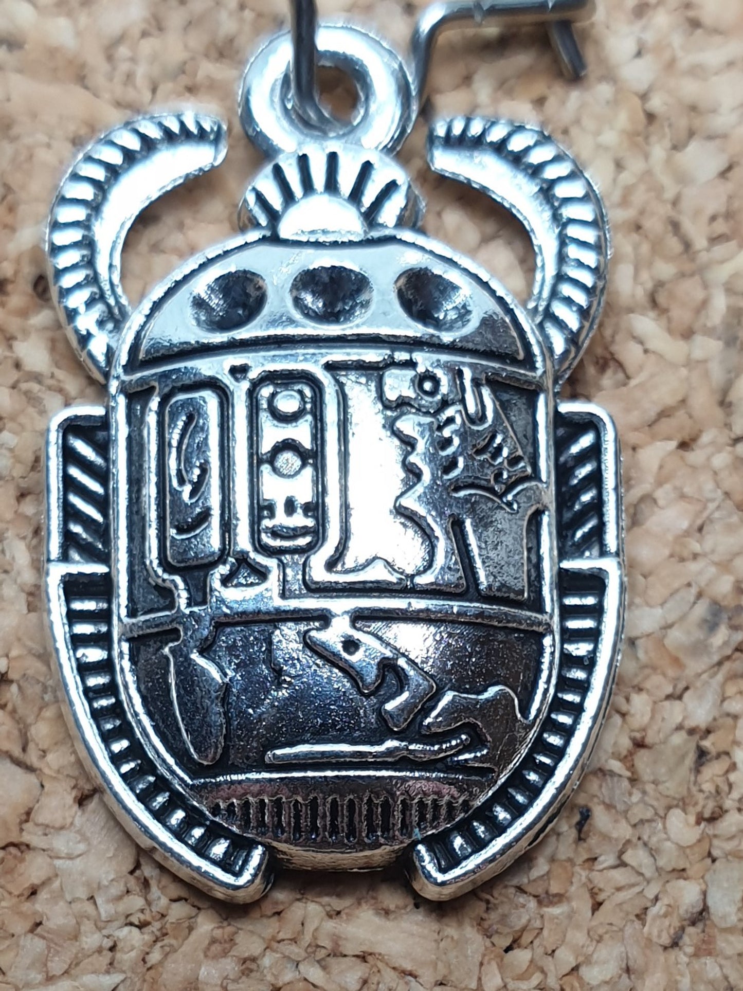 Egyptian beetle earrings