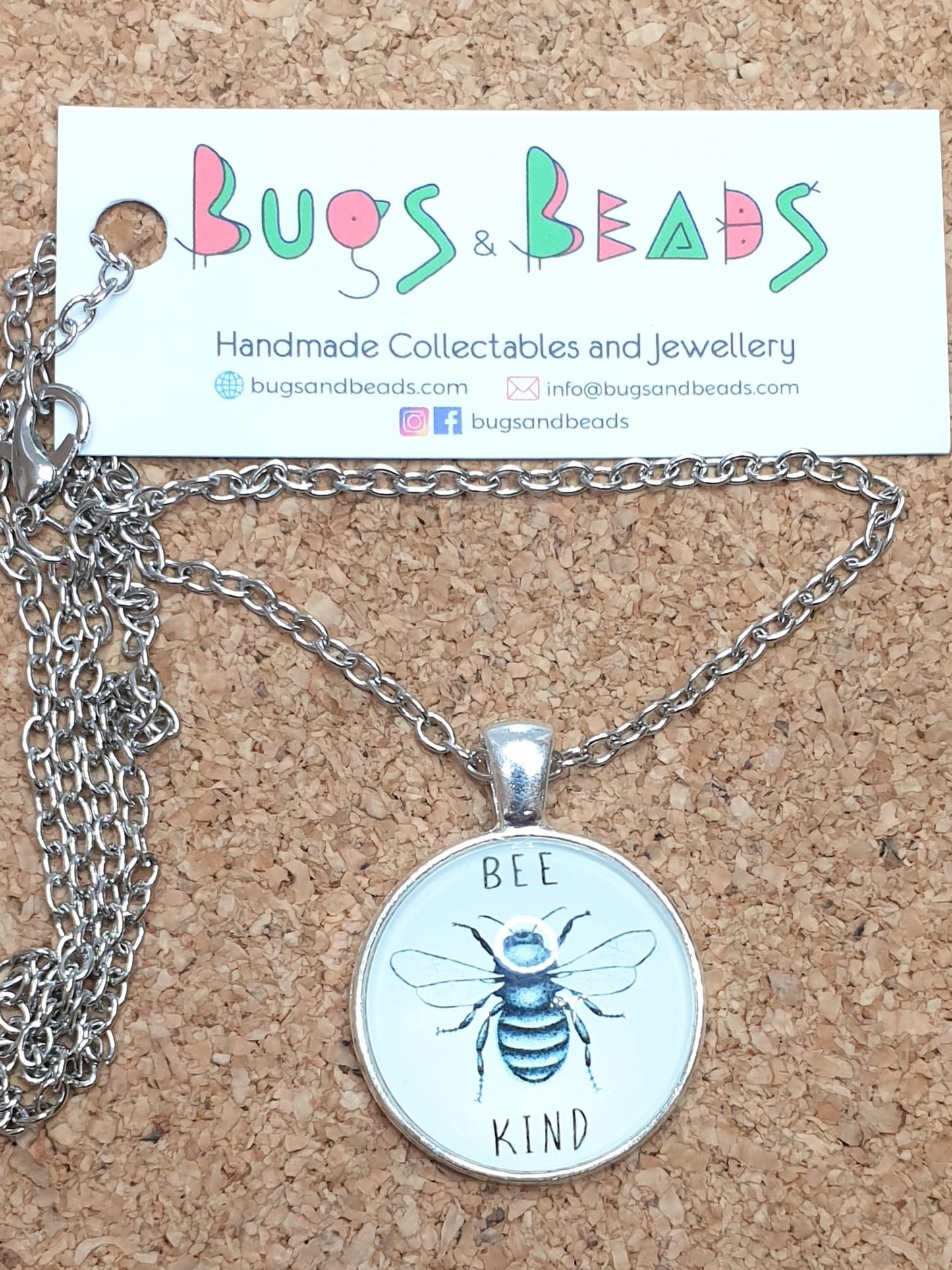 Bee Kind Necklace - Silver