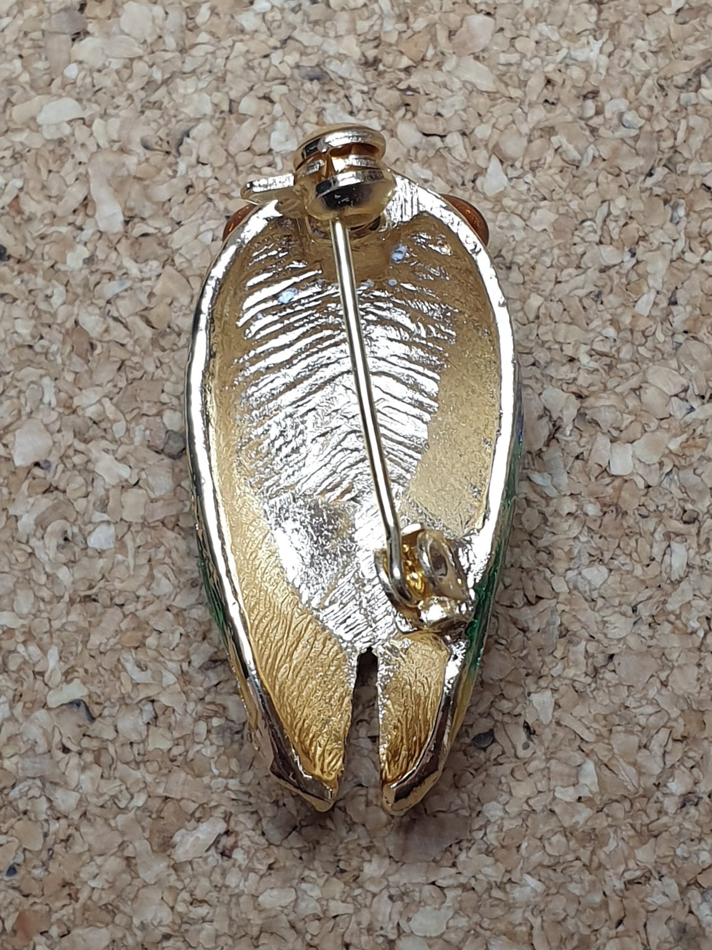 Cicada Fashion Brooch - Orange Eyes