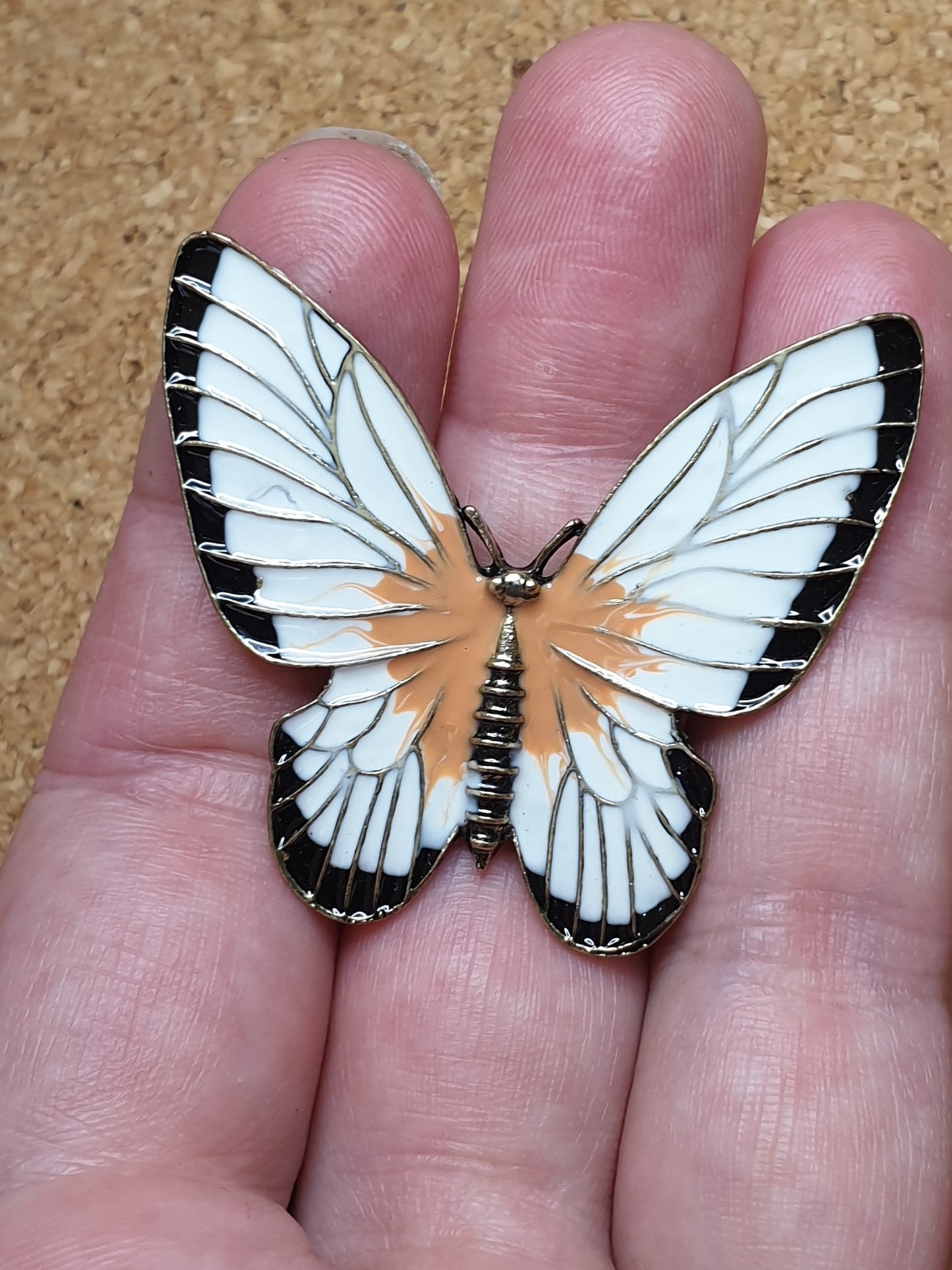 White Butterfly Brooch