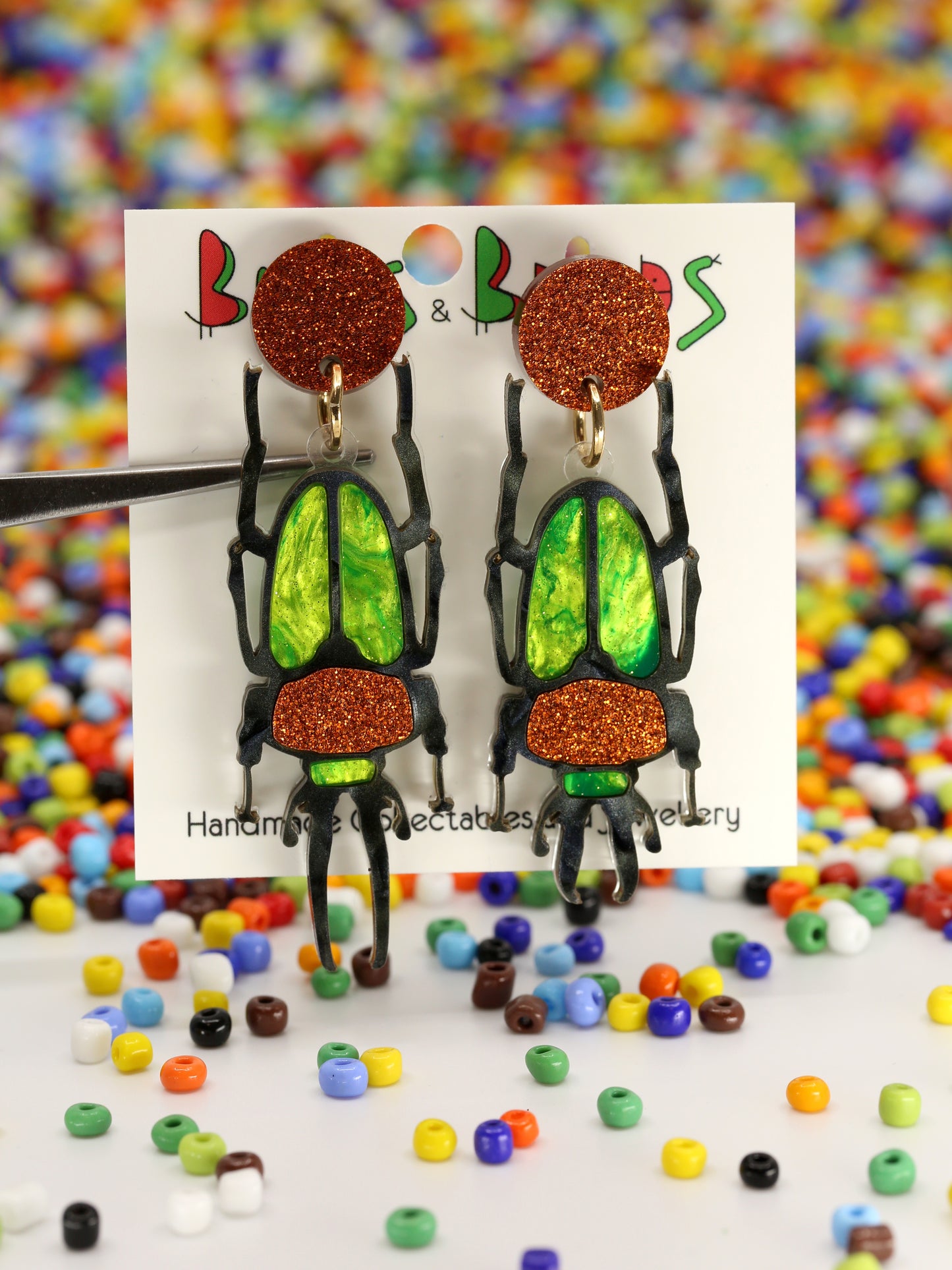 Rainbow stag beetle dangles