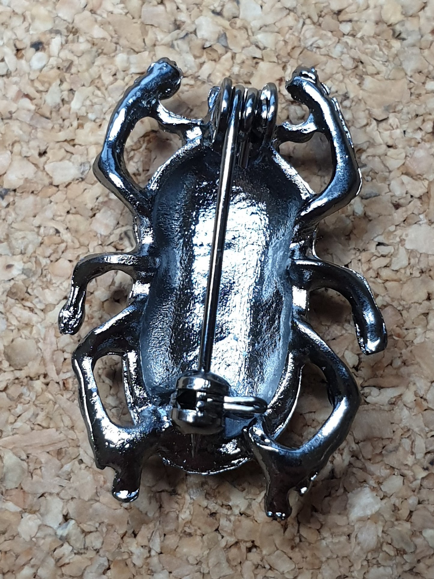 Dung Beetle Brooch - Light Blue
