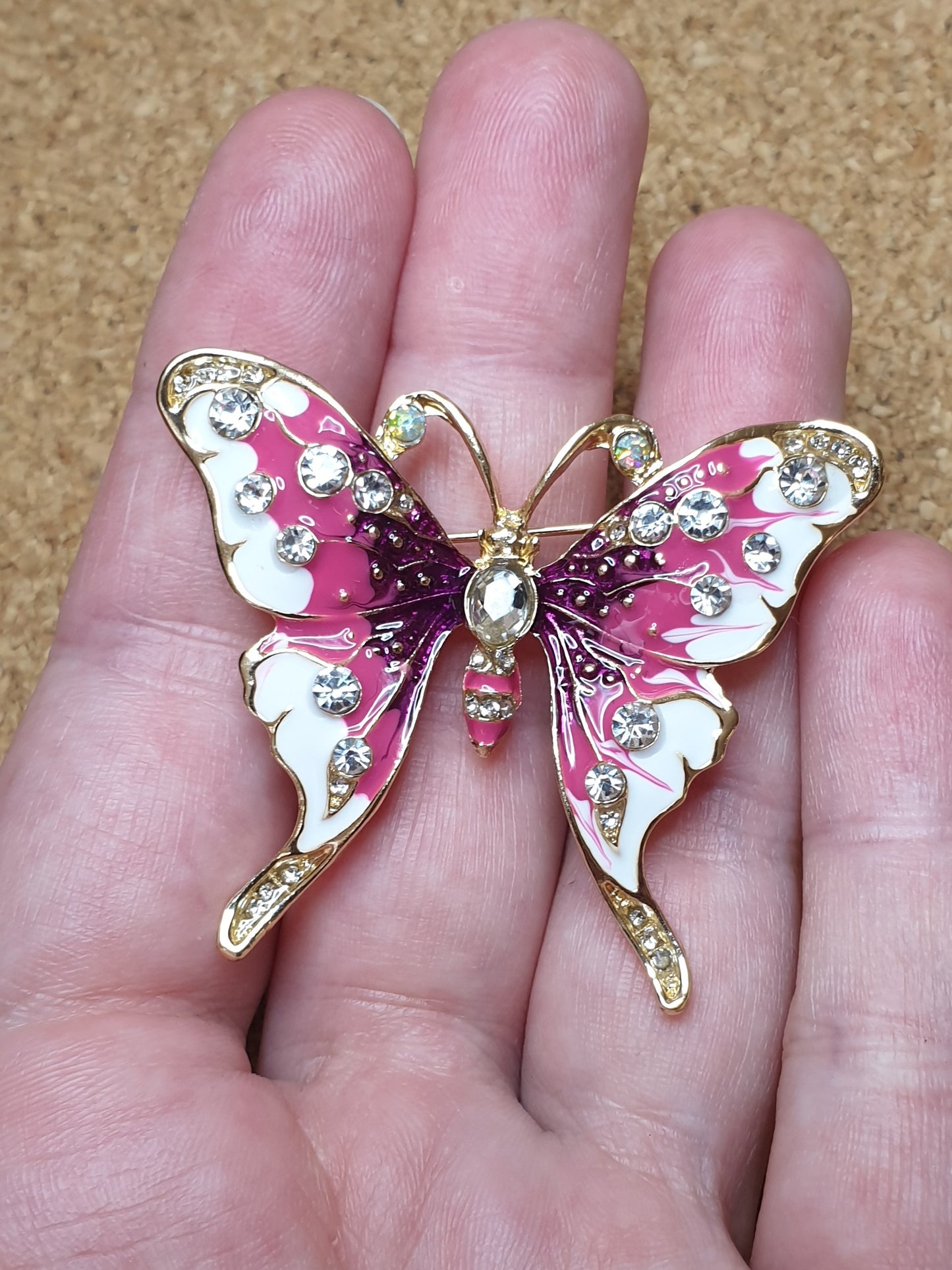 Butterfly Brooch - Pink Bright