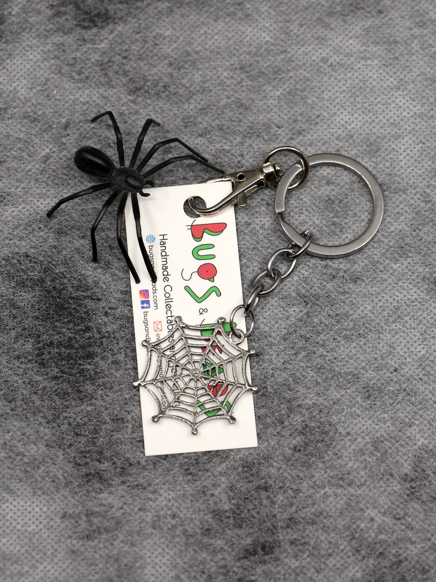 Spiderweb keyring