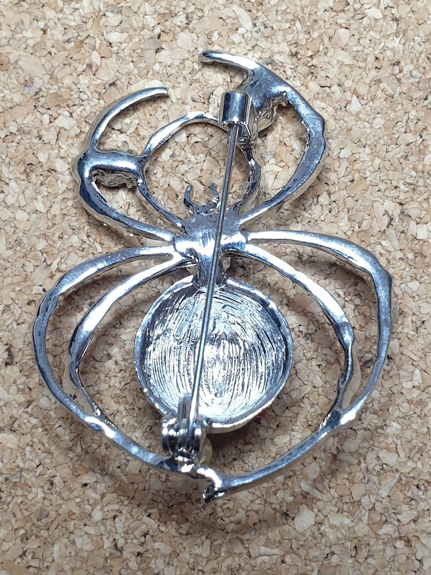 Spider Brooch - Blue Yellow Orange