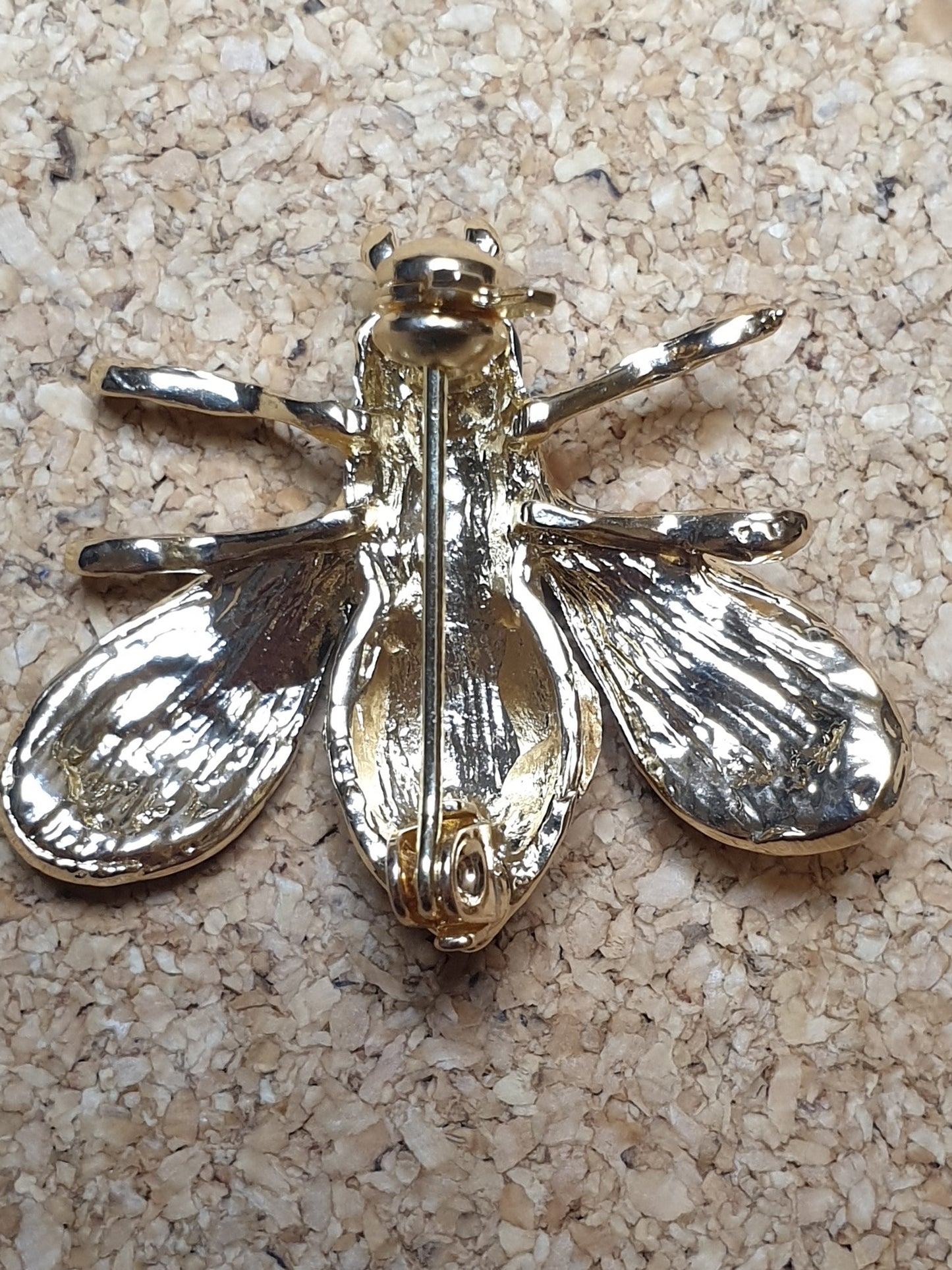 Bee Brooch - Green Black head