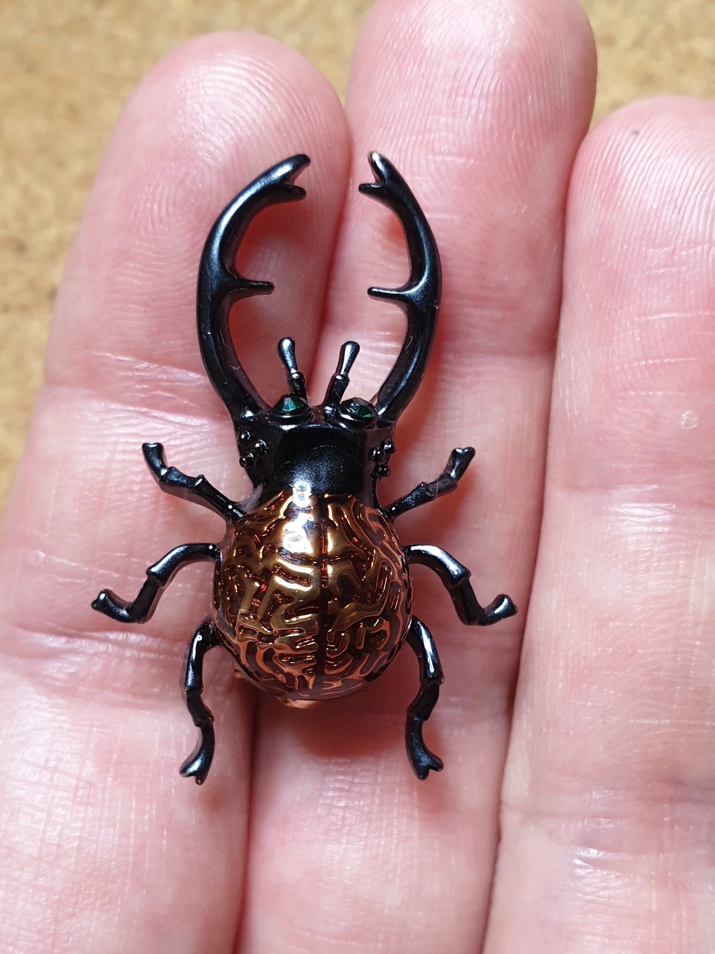 Stag Beetle Fashion Brooch