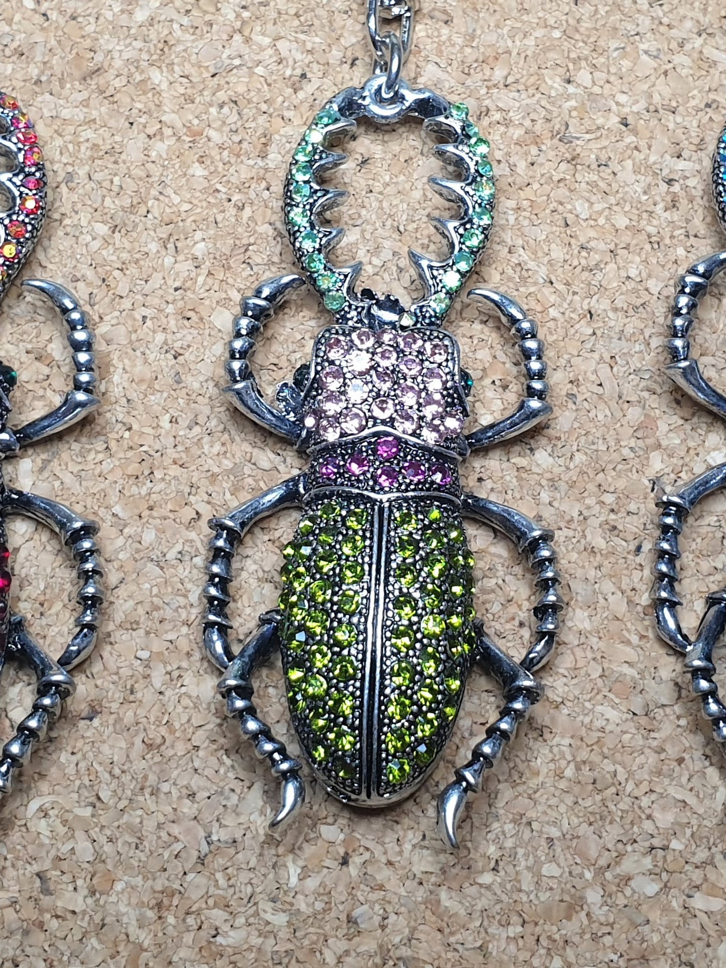 Stag Beetle Keyring - Green
