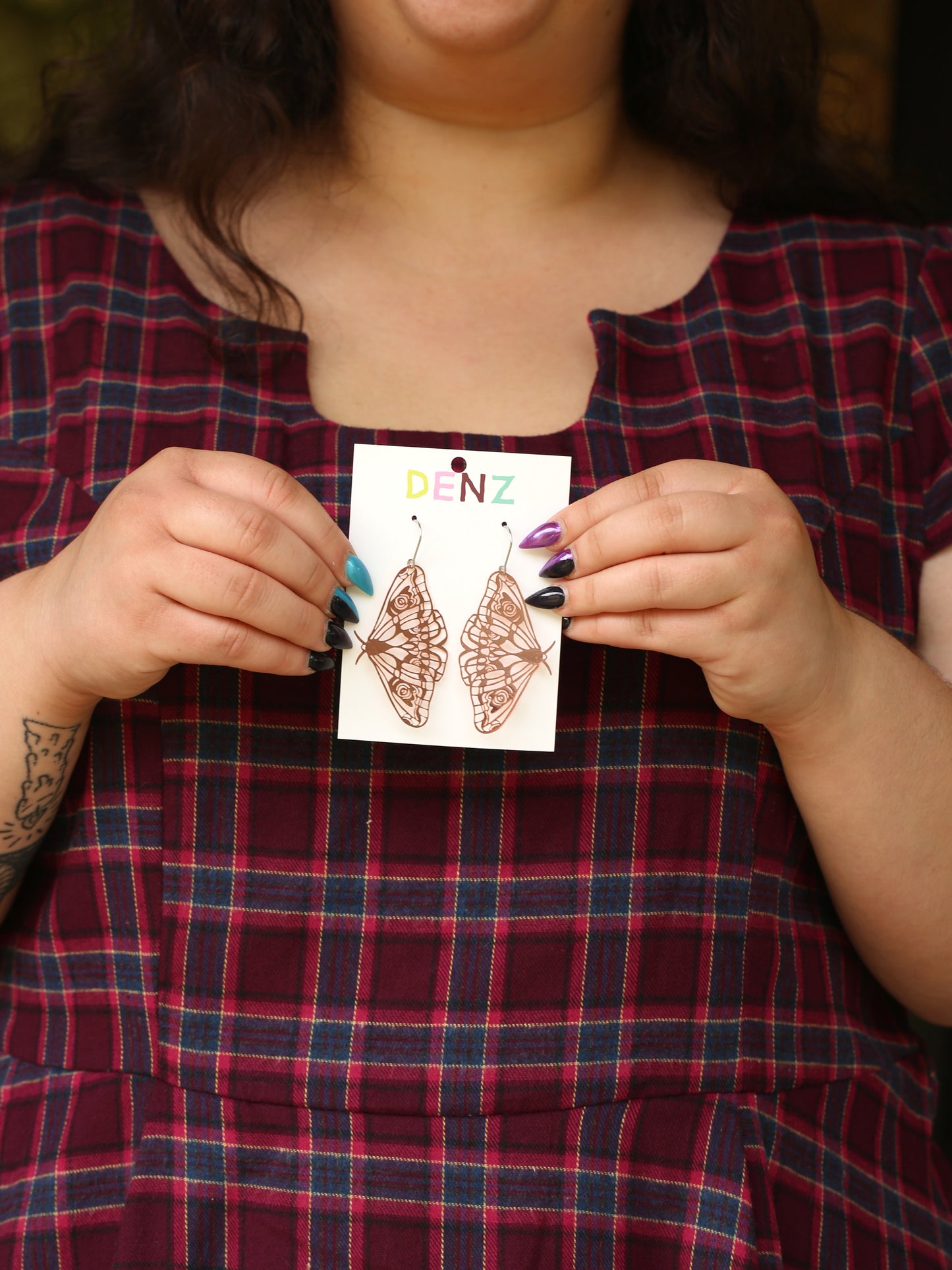 Moths in Rose Gold Earrings