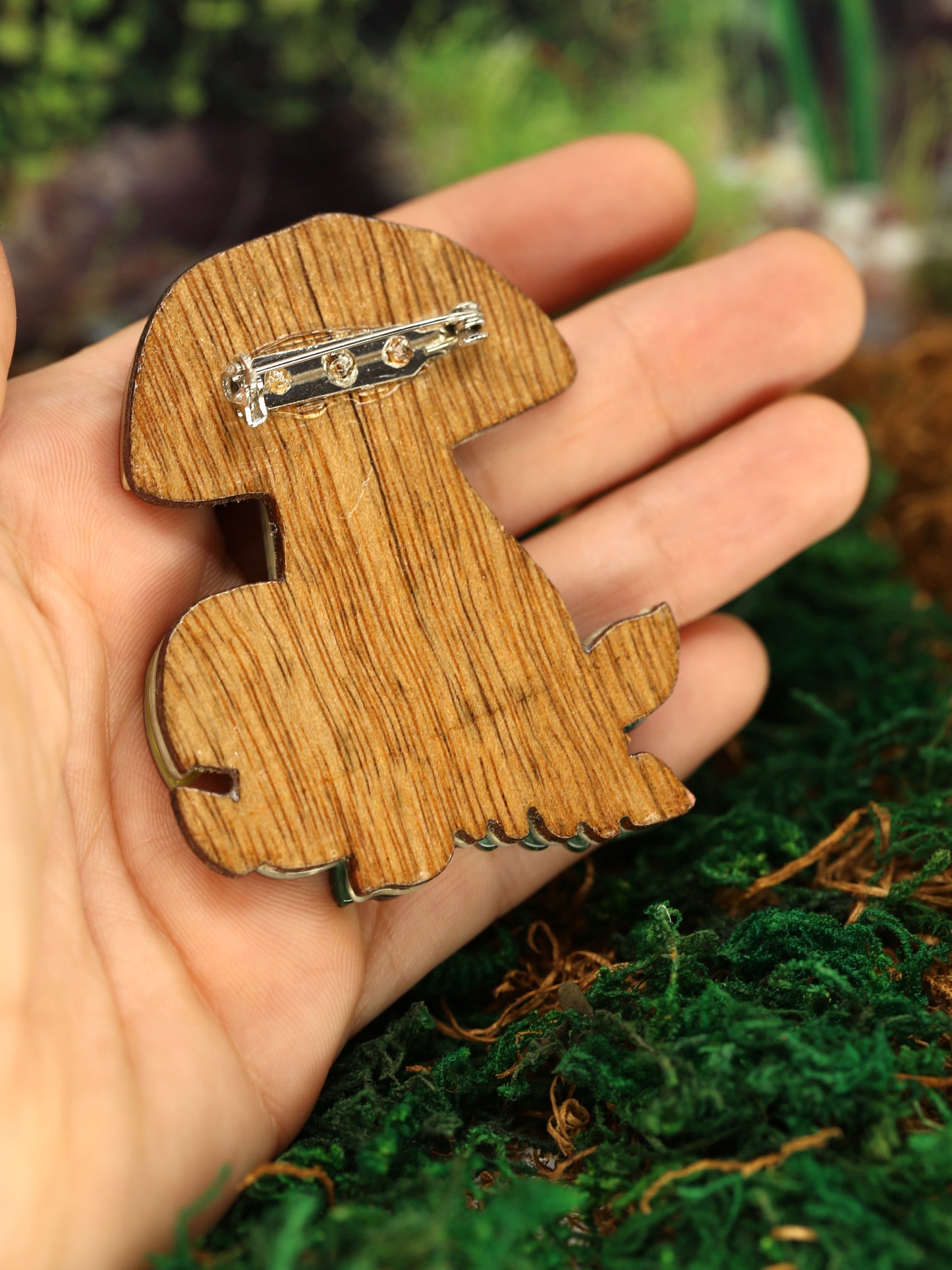 Orange Bolete Mushroom Brooch