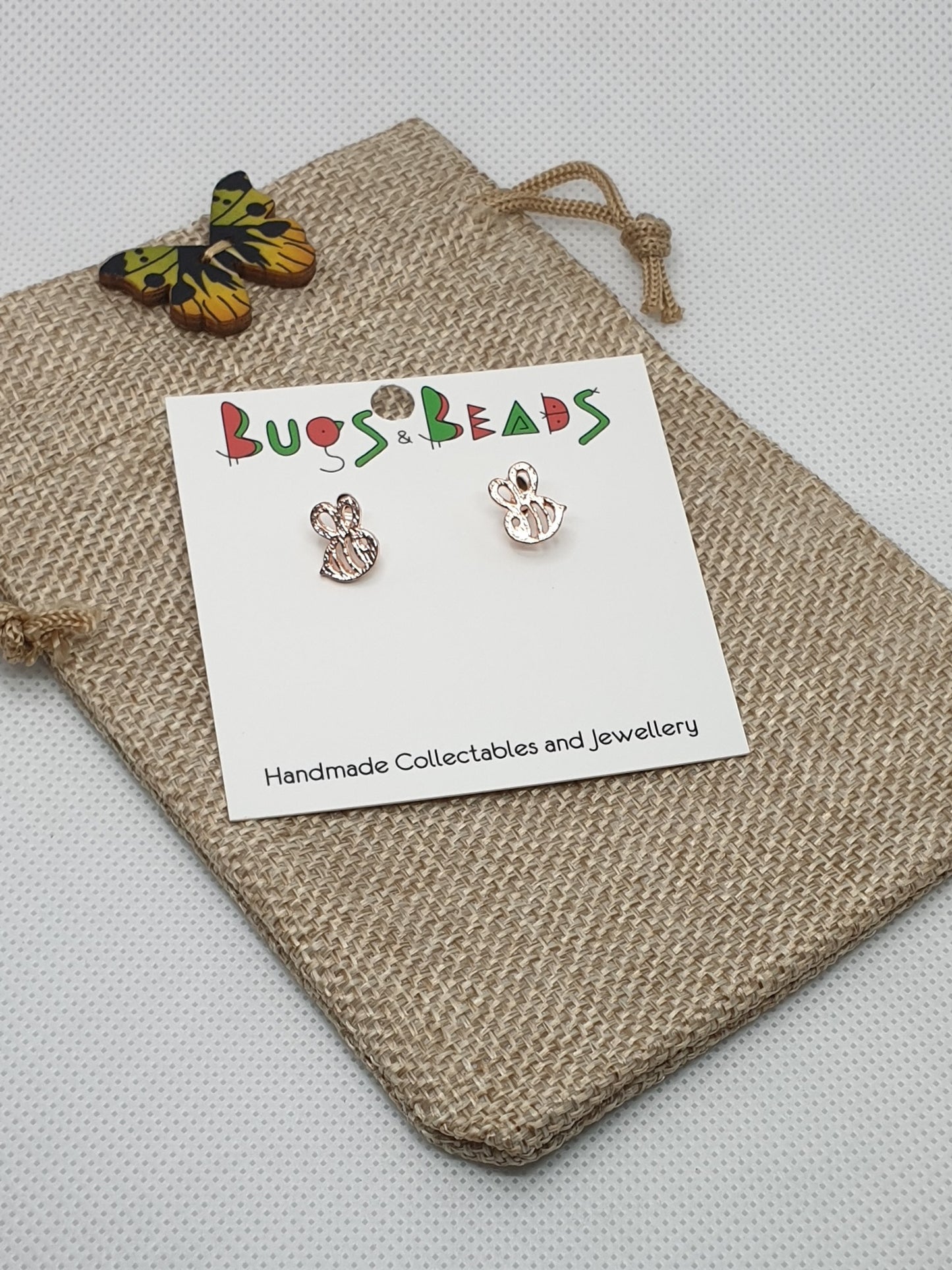 Bee Studs - Rose Gold