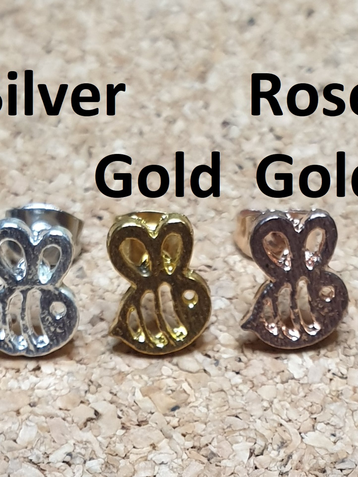 Bee Studs - Rose Gold