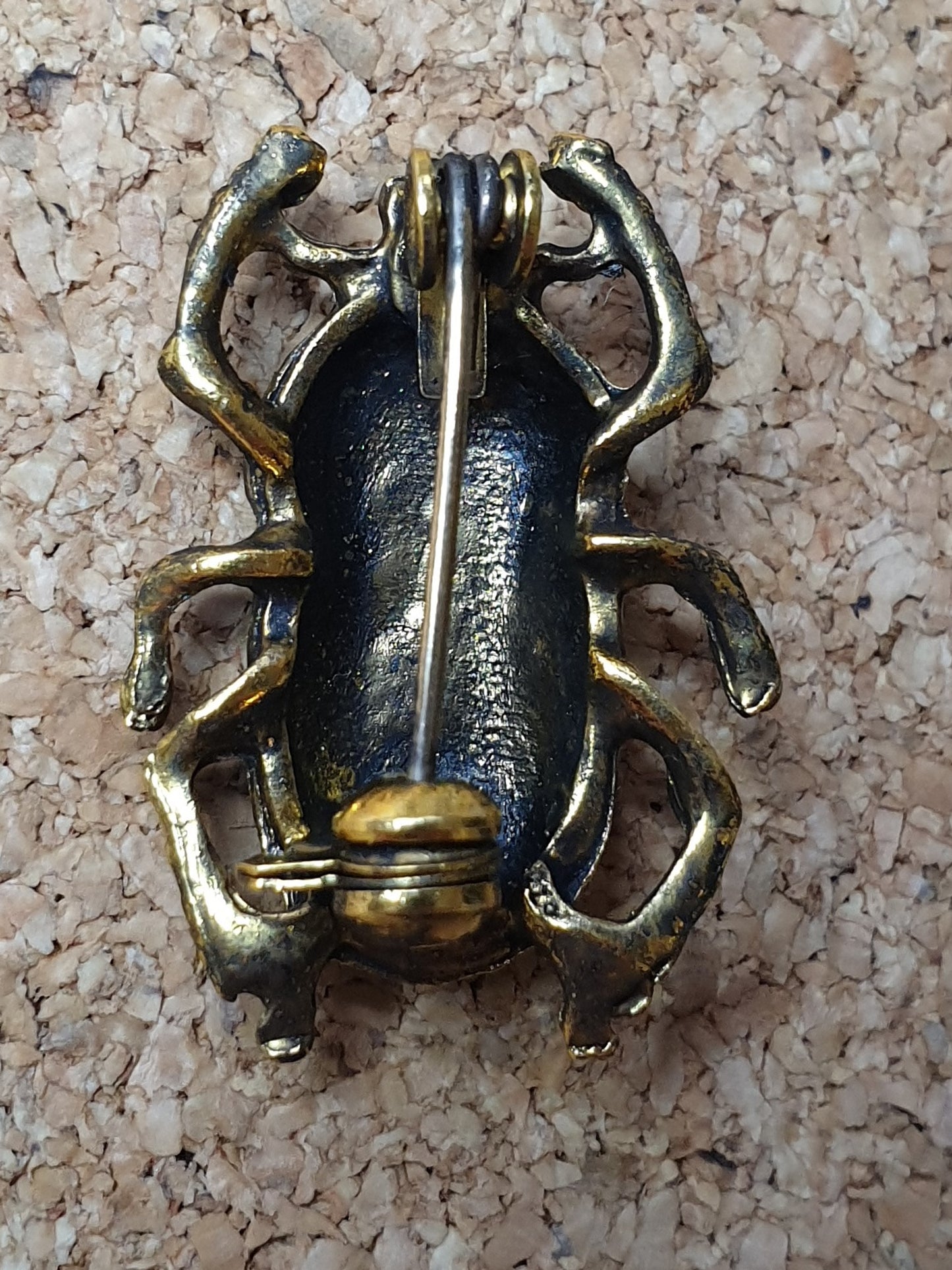 Dung Beetle Brooch - Green