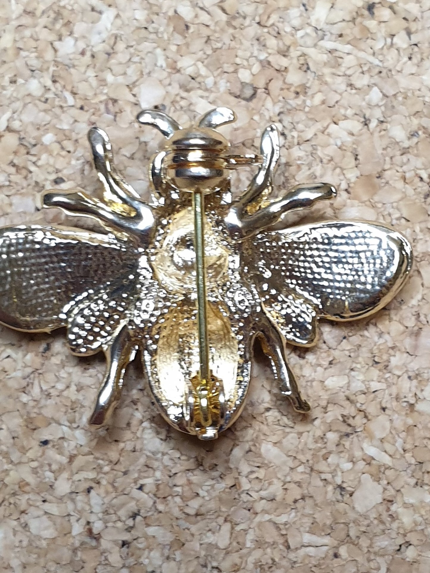 Bee Brooch - Black&White Wings