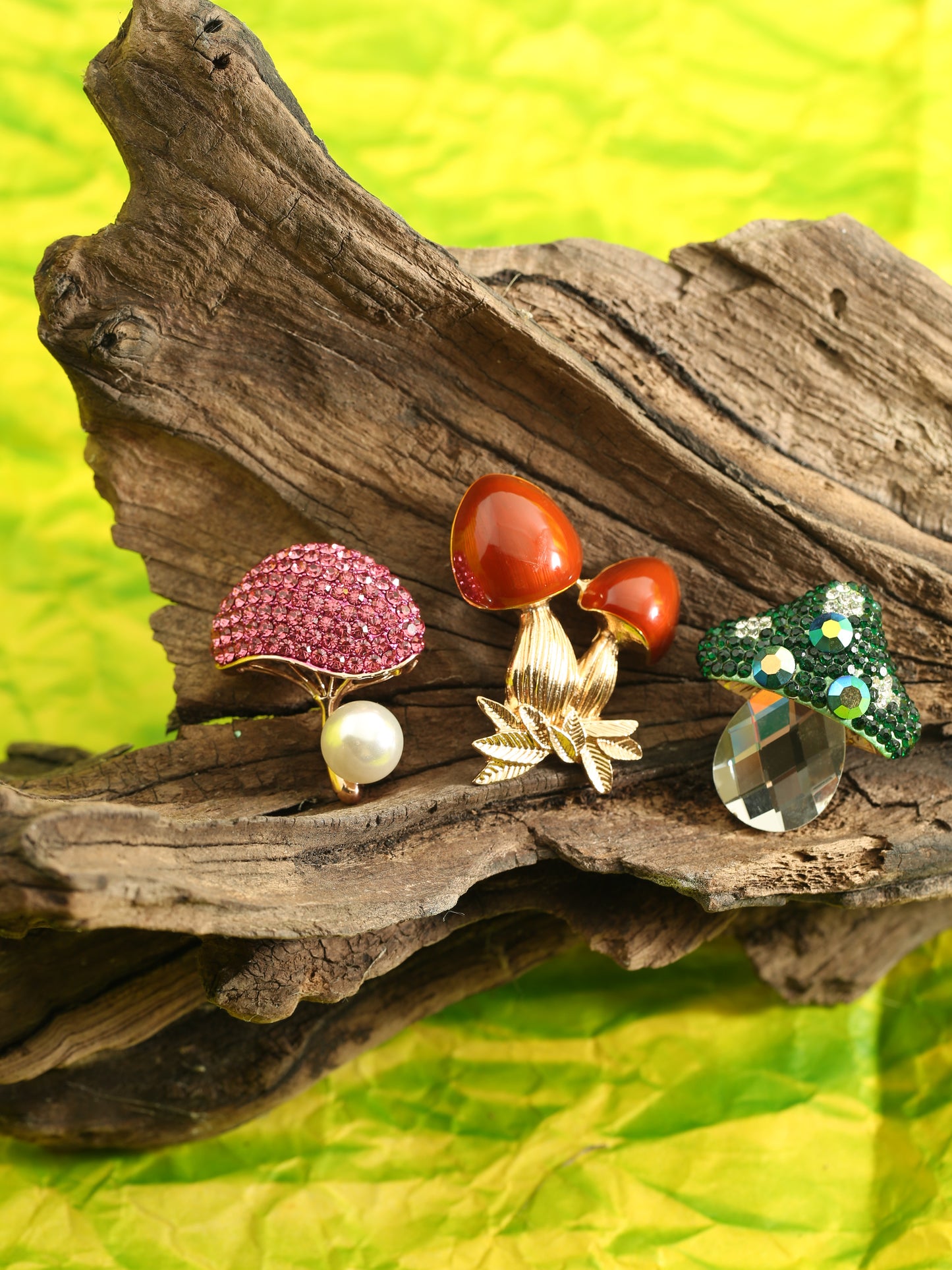 Brown Mushroom Brooch