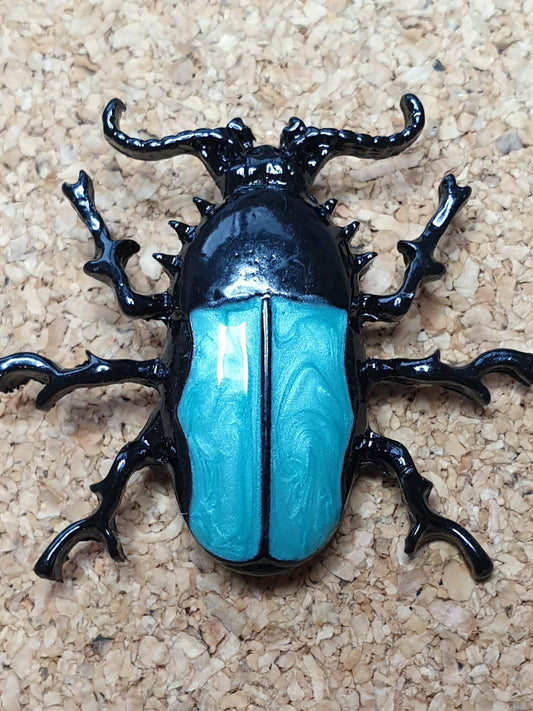 Spiny beetle brooch