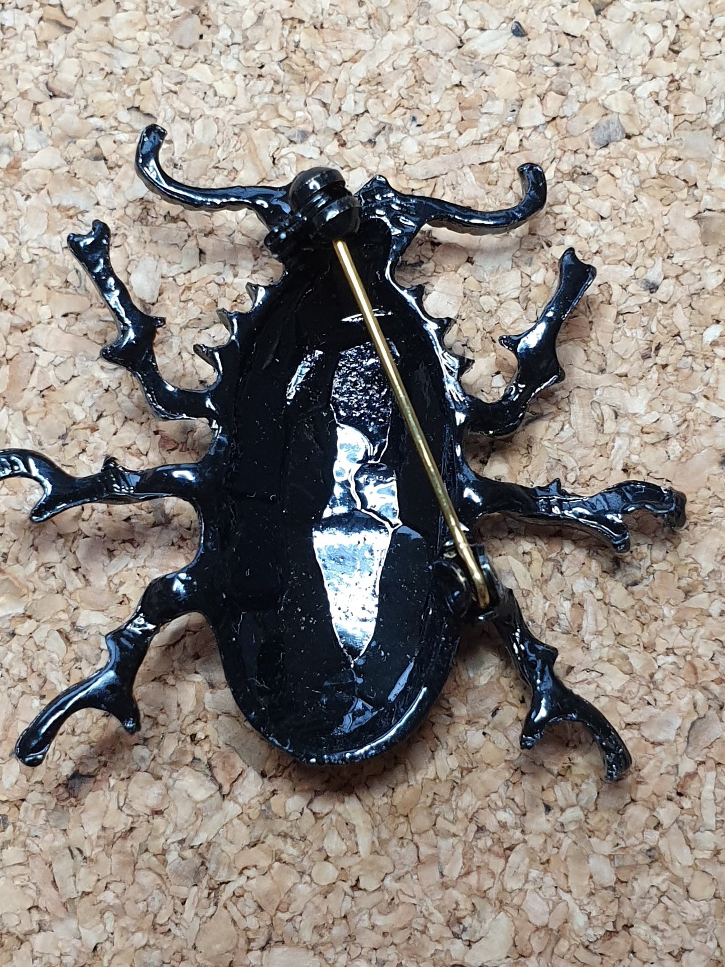 Spiny beetle brooch