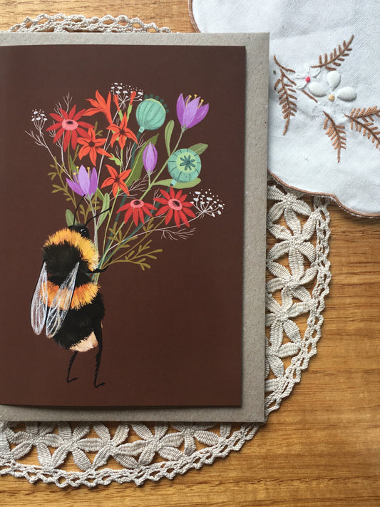 Bee Posy Greeting Card