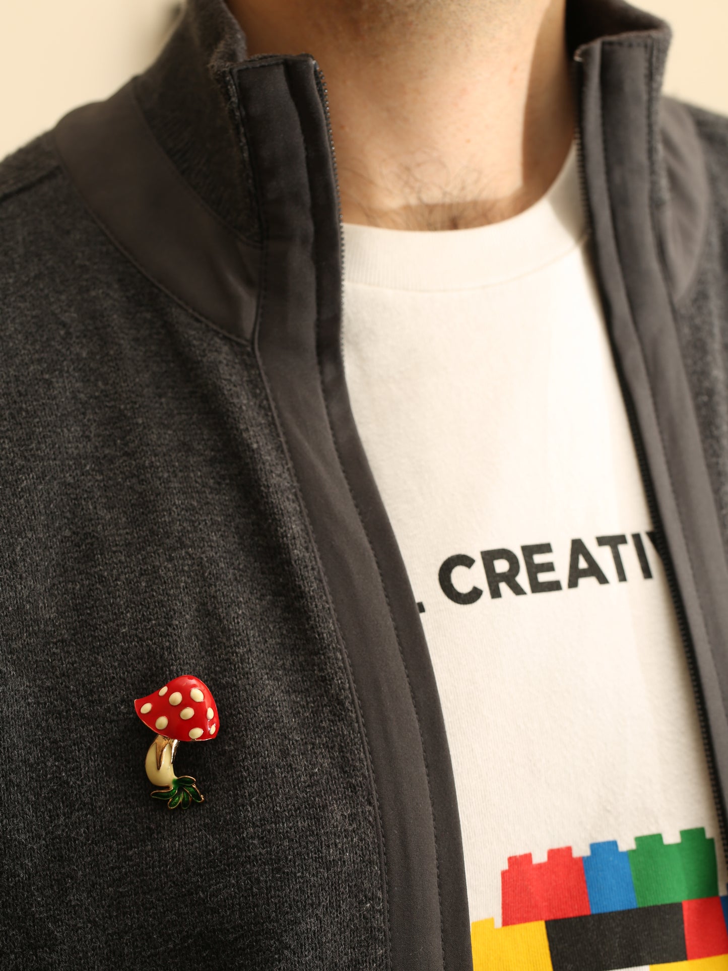 Amanita Muscaria Brooch