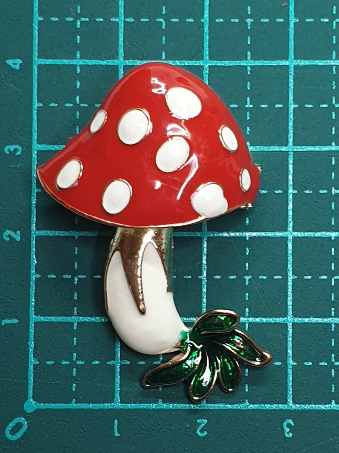 Amanita Muscaria Brooch