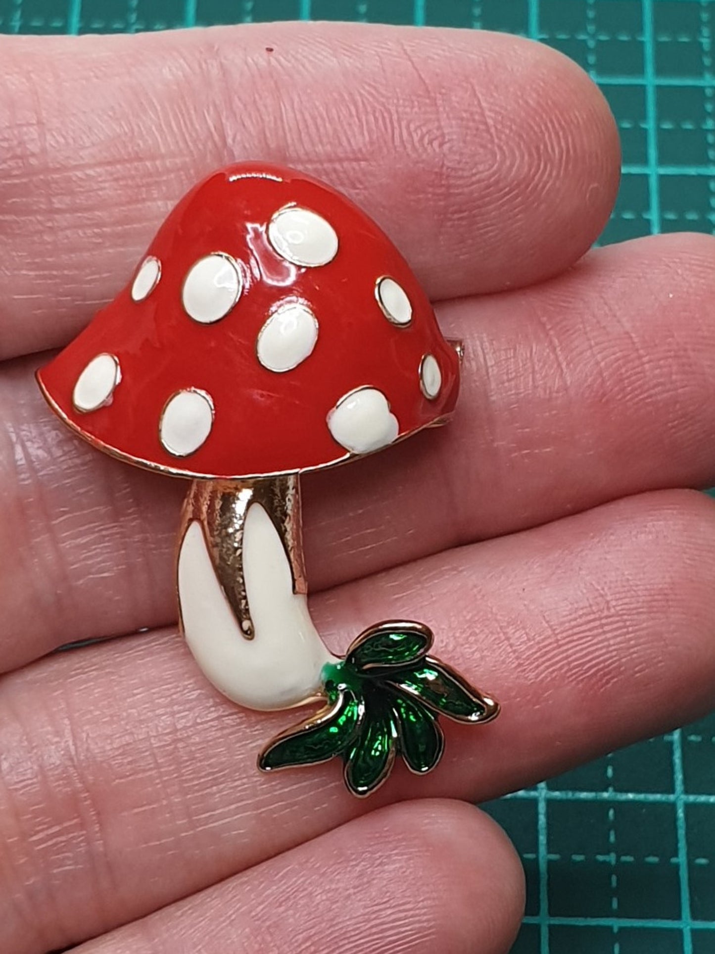 Amanita Muscaria Brooch